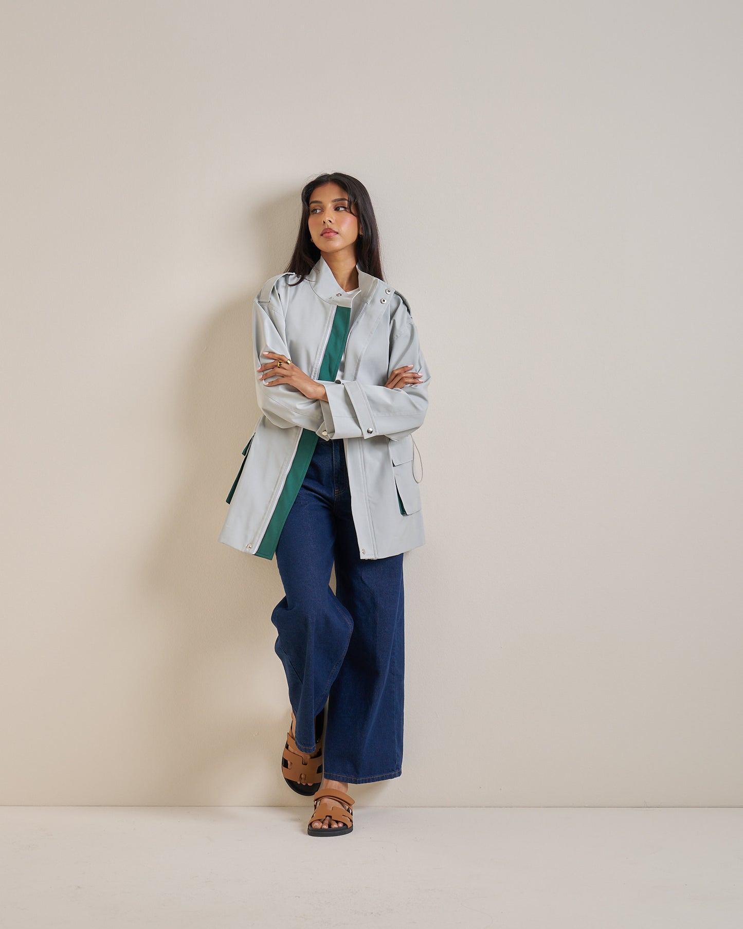 Two Tone Jacket ( Green )