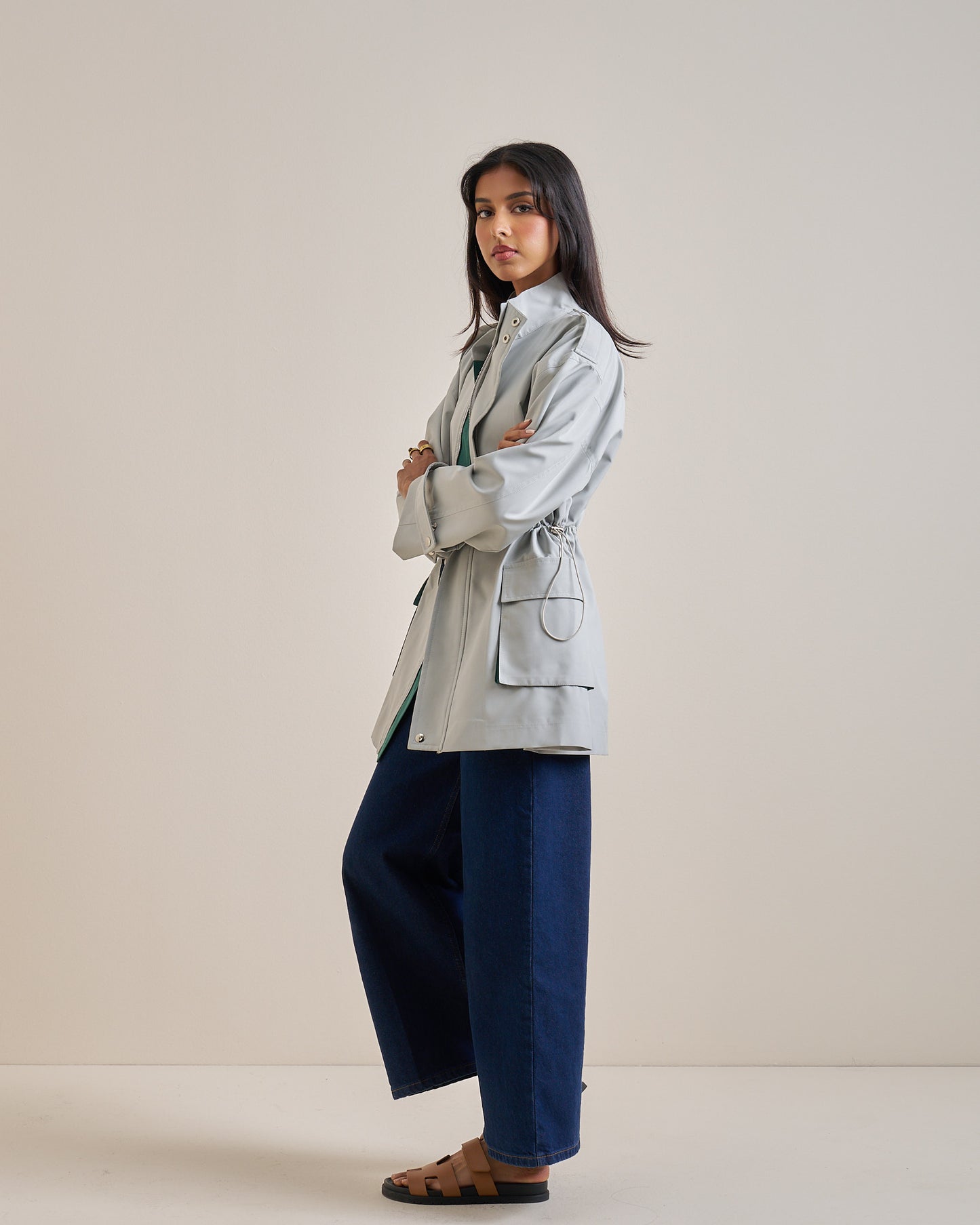 Two Tone Jacket ( Green )