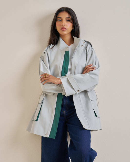Two Tone Jacket ( Green )