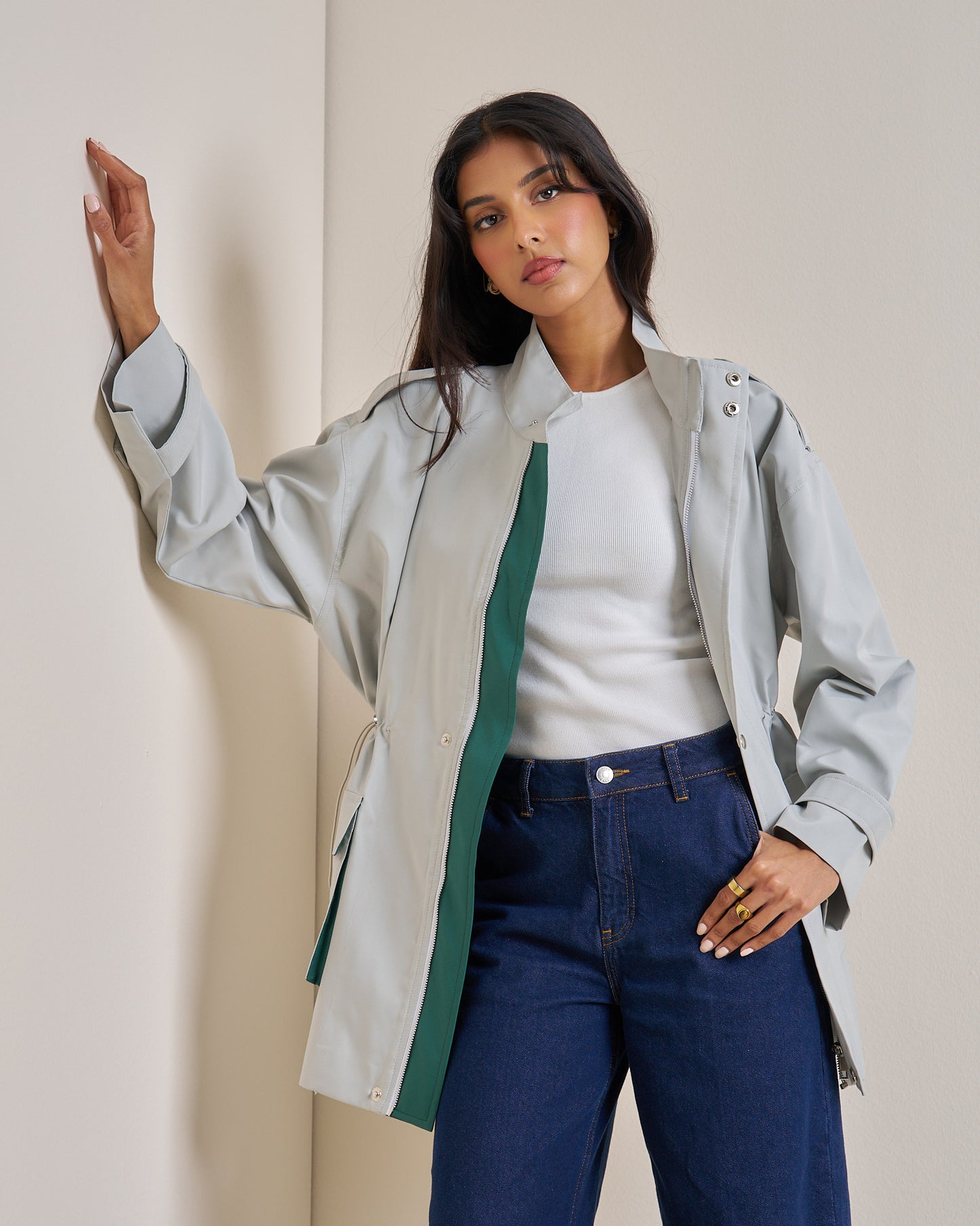Two Tone Jacket ( Green )